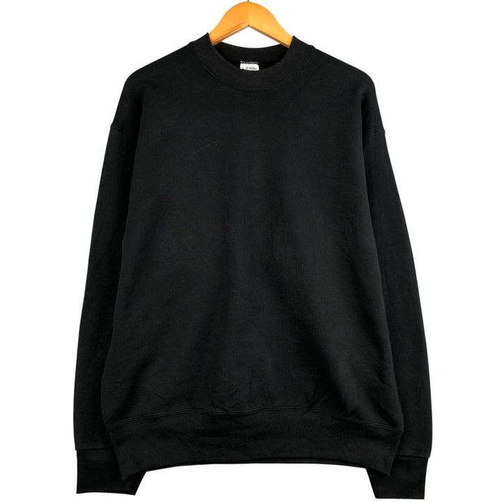 90'S BVD plain blank sweatshirt, sweatshirt, made in USA, men's size L, vintage cotton black type Vintage Second Hand