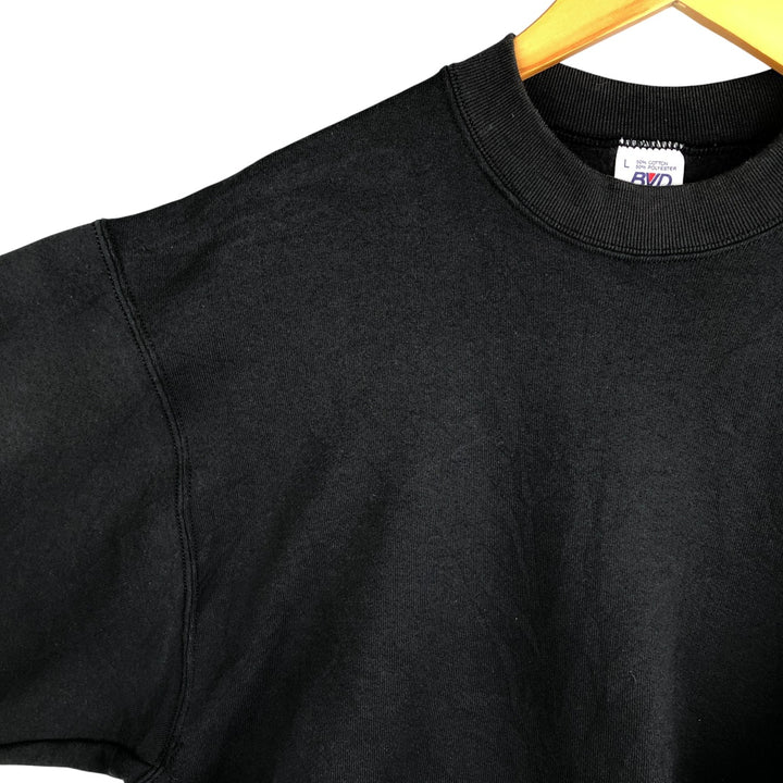 90'S BVD plain blank sweatshirt, sweatshirt, made in USA, men's size L, vintage cotton black type Vintage Second Hand