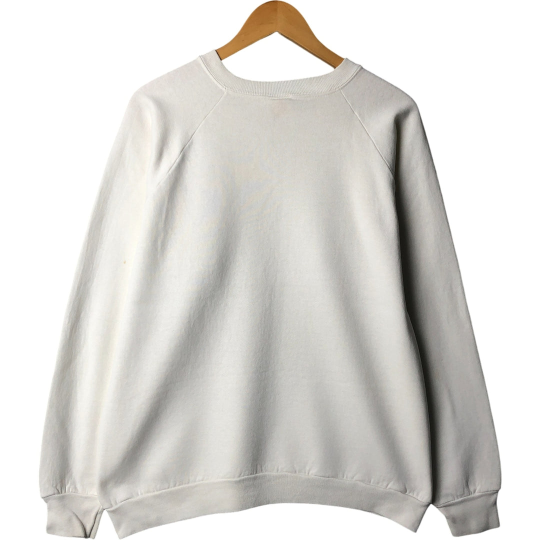 Vintage 1980'S FRUIT OF THE LOOM plain blank sweatshirt, made in the USA, men's size XL cotton white type Vintage Second Hand