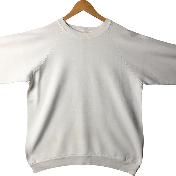 Vintage 1980'S FRUIT OF THE LOOM plain blank sweatshirt, made in the USA, men's size XL cotton white type Vintage Second Hand