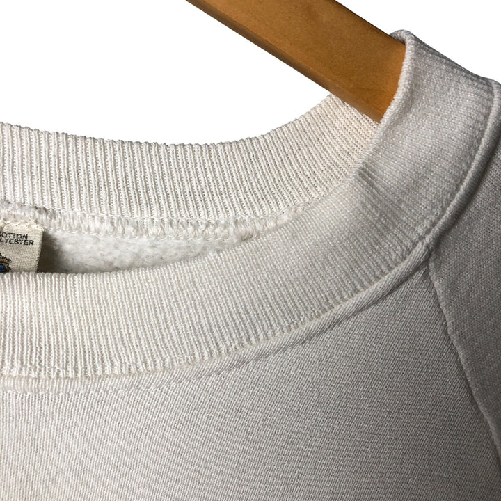 Vintage 1980'S FRUIT OF THE LOOM plain blank sweatshirt, made in the USA, men's size XL cotton white type Vintage Second Hand