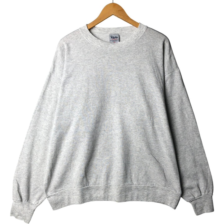 Vintage 90'S VOLUNTEER Knit Apparel plain blank sweatshirt, made in the USA, men's size XL cotton pale white type Vintage Second Hand