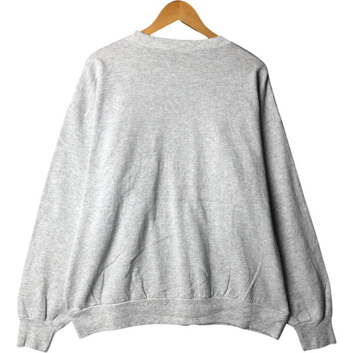 Vintage 90'S VOLUNTEER Knit Apparel plain blank sweatshirt, made in the USA, men's size XL cotton pale white type Vintage Second Hand