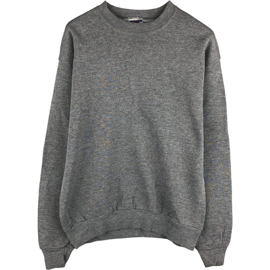 90'S Jerzees Plain Blank Sweatshirt Trainer Made in USA Men's M Vintage cotton gray type Vintage Second Hand