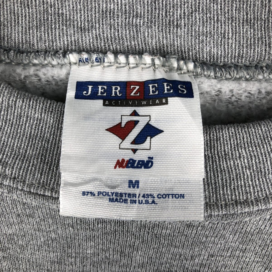 90'S Jerzees Plain Blank Sweatshirt Trainer Made in USA Men's M Vintage cotton gray type Vintage Second Hand