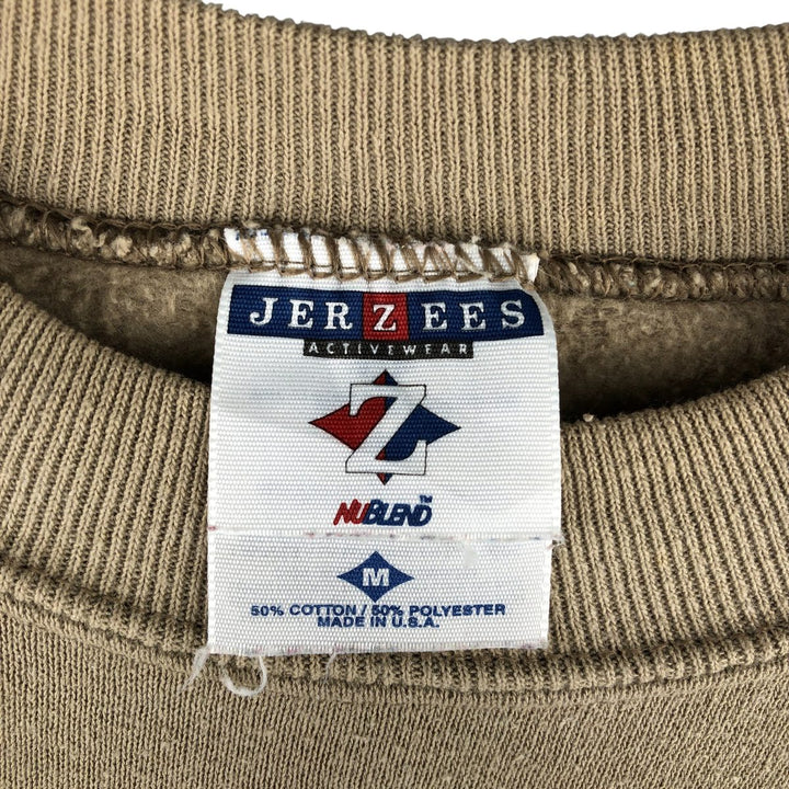 90'S Jerzees Plain Blank Sweatshirt Trainer Made in USA Men's M Vintage cotton gray type Vintage Second Hand