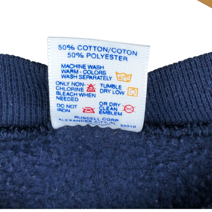 80s-90'S Jerzees Plain Blank Sweatshirt Trainer Made in USA Men's XL Vintage cotton navy blue type Vintage Second Hand
