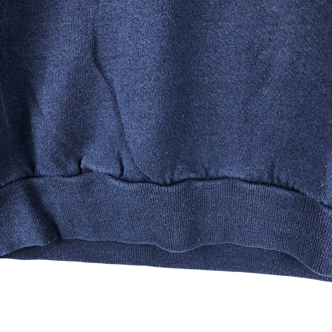 80s-90'S Jerzees Plain Blank Sweatshirt Trainer Made in USA Men's XL Vintage cotton navy blue type Vintage Second Hand