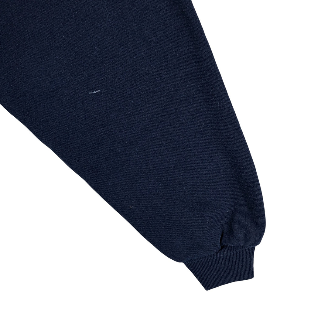 80s-90'S Jerzees Plain Blank Sweatshirt Trainer Made in USA Men's XL Vintage cotton navy blue type Vintage Second Hand