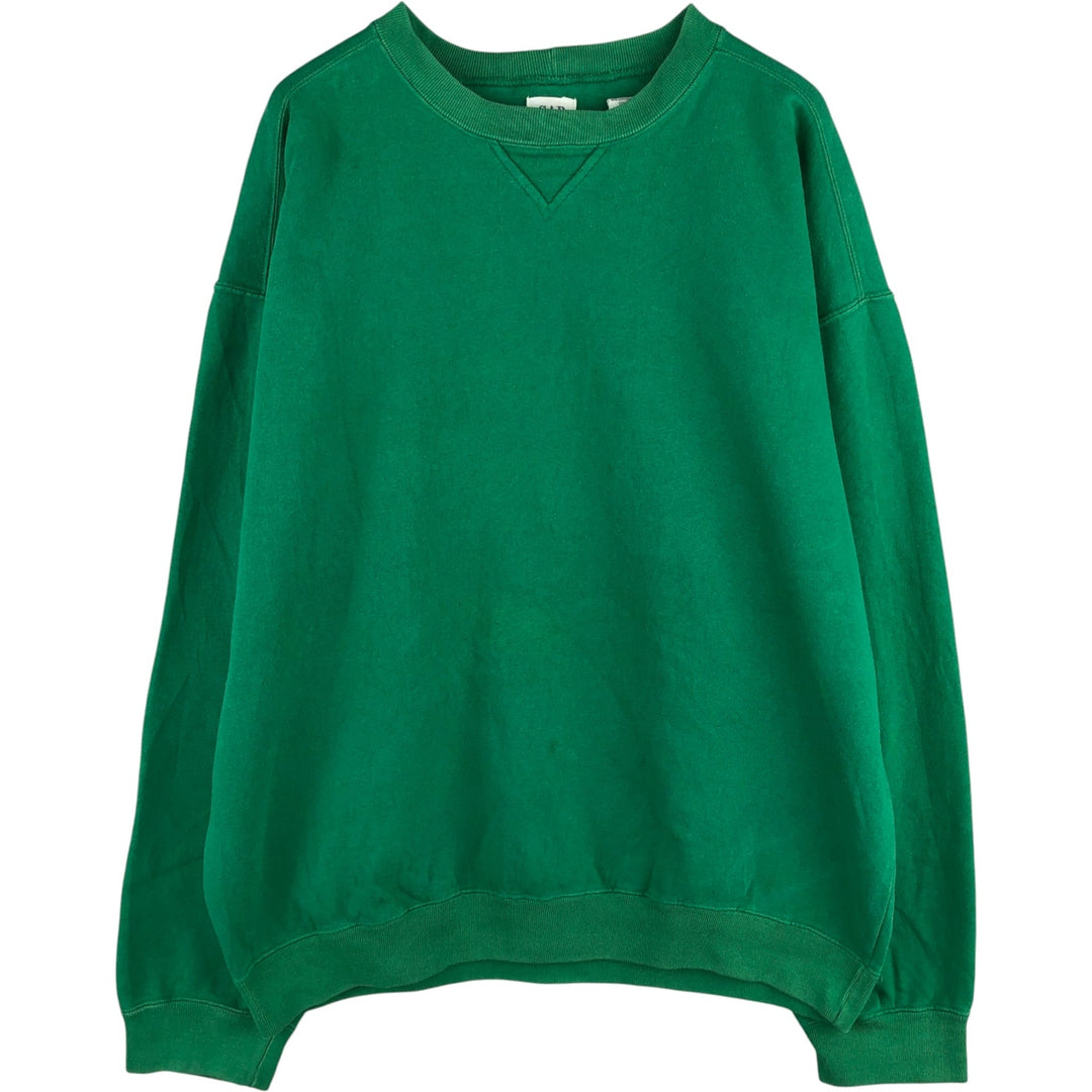 Vintage 90'S GAP plain blank sweatshirt, men's size XL. cotton green type Vintage Second Hand