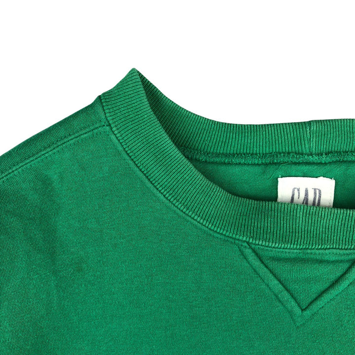 Vintage 90'S GAP plain blank sweatshirt, men's size XL. cotton green type Vintage Second Hand