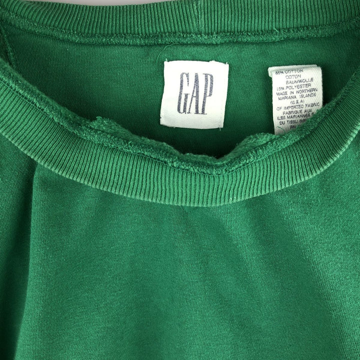 Vintage 90'S GAP plain blank sweatshirt, men's size XL. cotton green type Vintage Second Hand