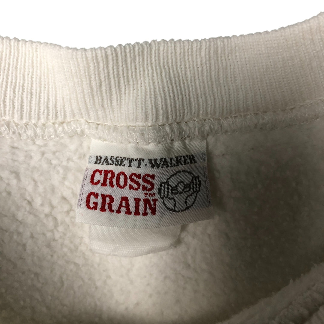 80s-90'S CROSS GRAIN Plain Blank Sweatshirt, Men's Size M (Equivalent), Vintage unclear white type Vintage Second Hand