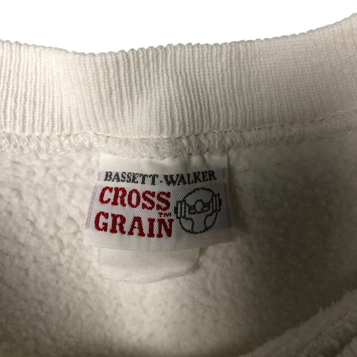 80s-90'S CROSS GRAIN Plain Blank Sweatshirt, Men's Size M (Equivalent), Vintage unclear white type Vintage Second Hand