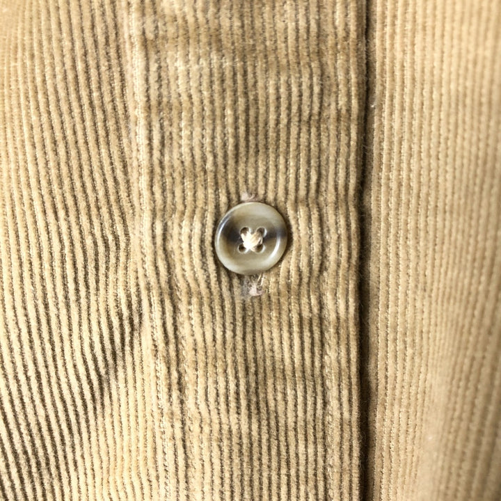 LIBERTY HOUSE long-sleeved corduroy shirt, men's size L, vintage unclear beige type brown Vintage Second Hand