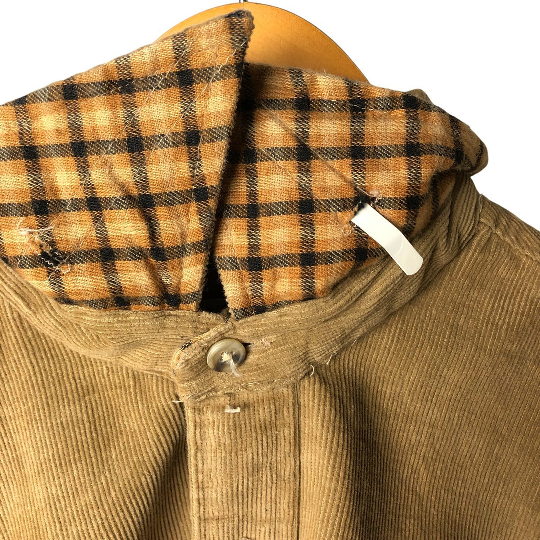 LIBERTY HOUSE long-sleeved corduroy shirt, men's size L, vintage unclear beige type brown Vintage Second Hand