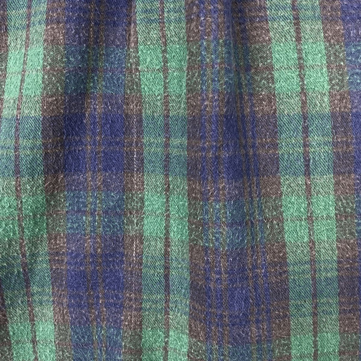 90s-00'S Cabelas Long Sleeve Button-Down Light Flannel Check Shirt, Men's Size XL, Vintage cotton green type Vintage Second Hand