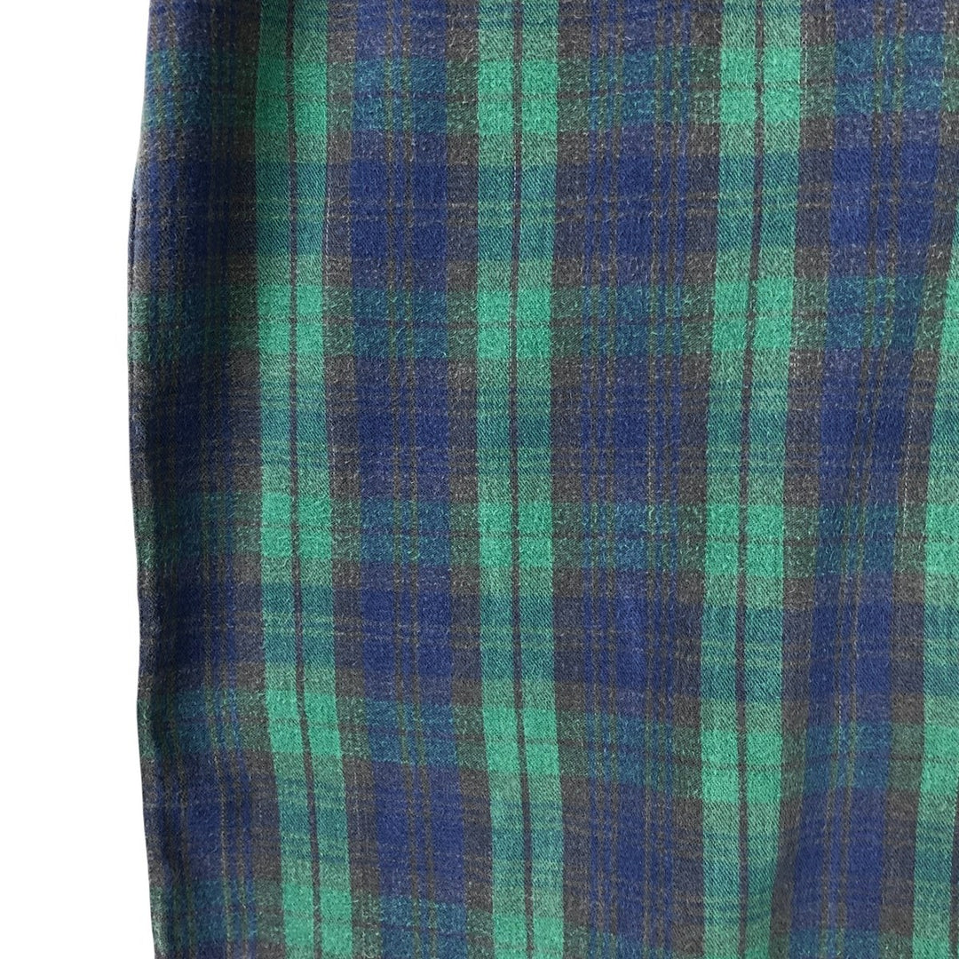90s-00'S Cabelas Long Sleeve Button-Down Light Flannel Check Shirt, Men's Size XL, Vintage cotton green type Vintage Second Hand