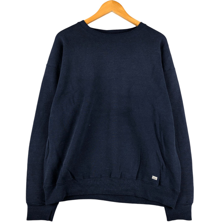 Vintage 90'S Lee Heavy Weight Solid Color Blank Sweatshirt, Made in USA, Men's Size XL unclear navy blue type Vintage Second Hand