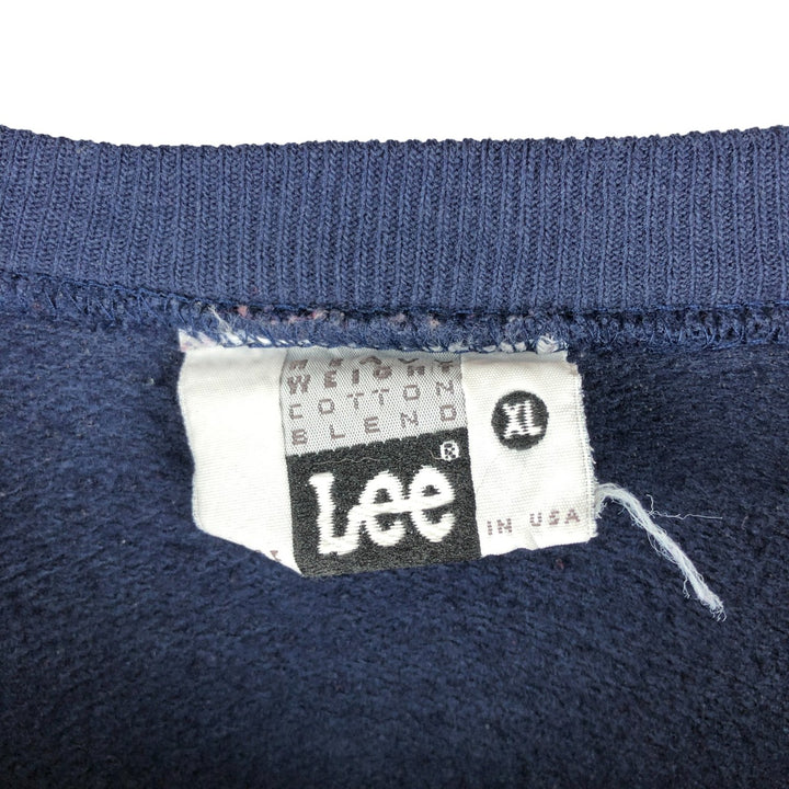 Vintage 90'S Lee Heavy Weight Solid Color Blank Sweatshirt, Made in USA, Men's Size XL unclear navy blue type Vintage Second Hand