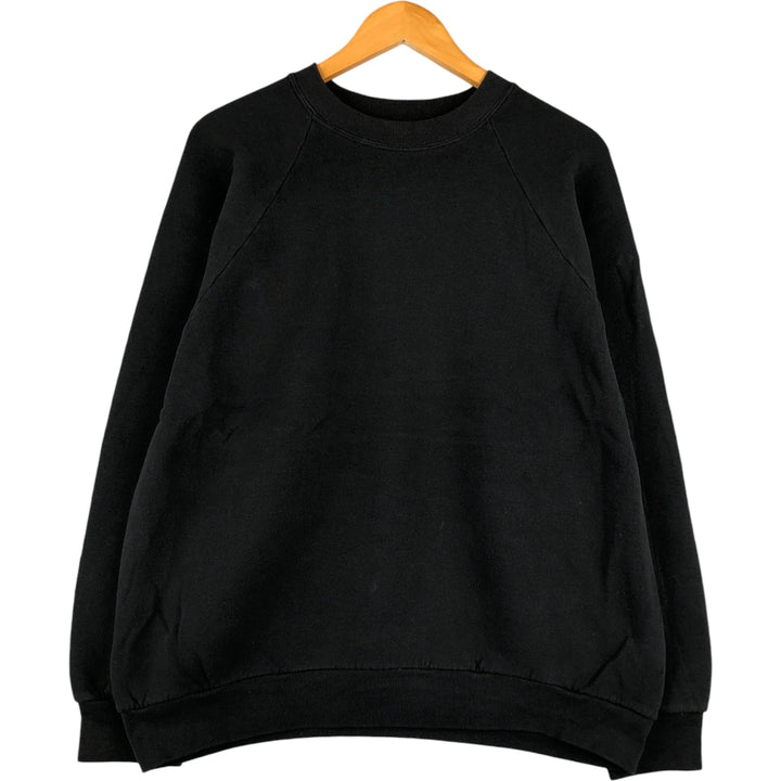 Vintage 90s-00'S Fruit of the Loom plain blank sweatshirt, men's size XL cotton black type Vintage Second Hand