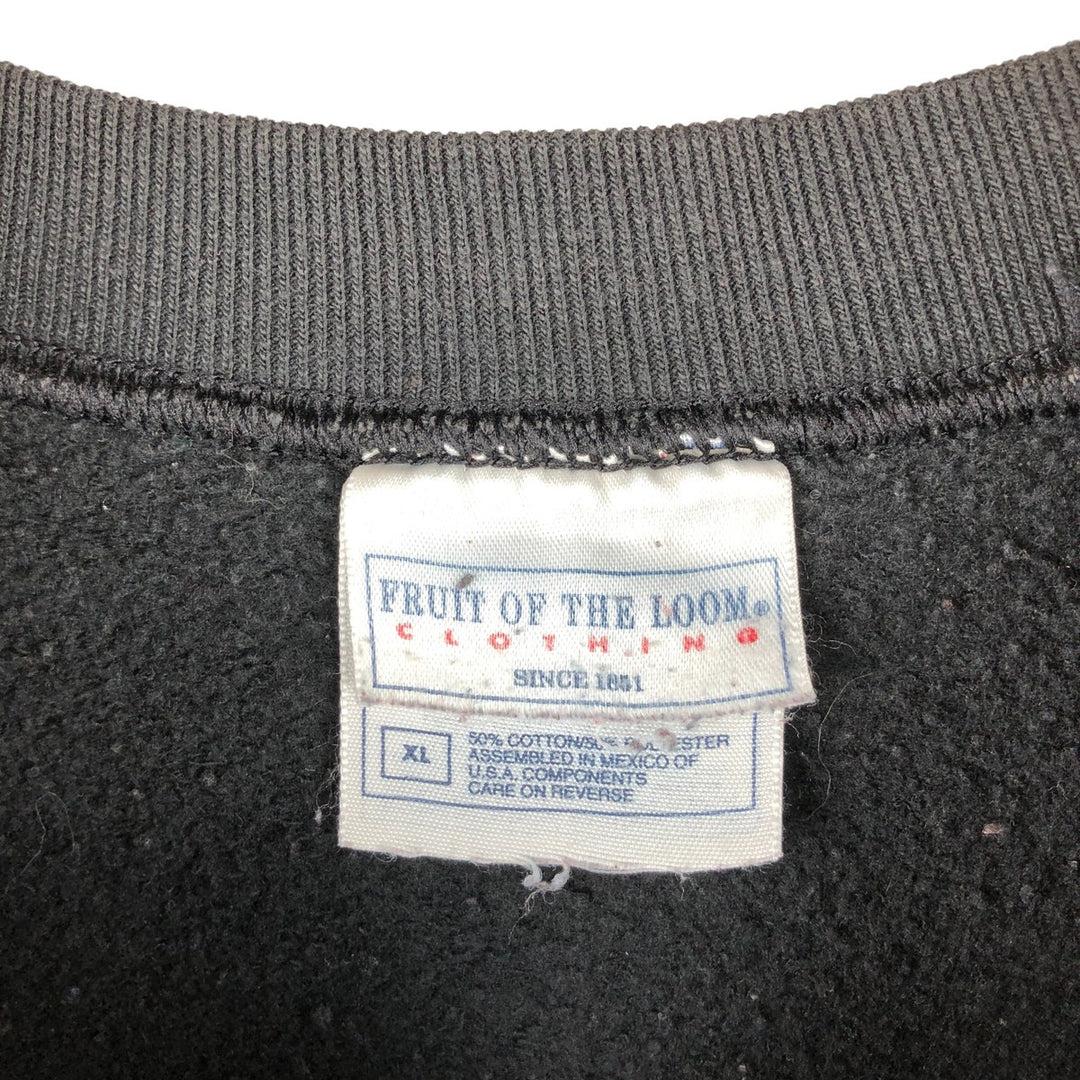 Vintage 90s-00'S Fruit of the Loom plain blank sweatshirt, men's size XL cotton black type Vintage Second Hand