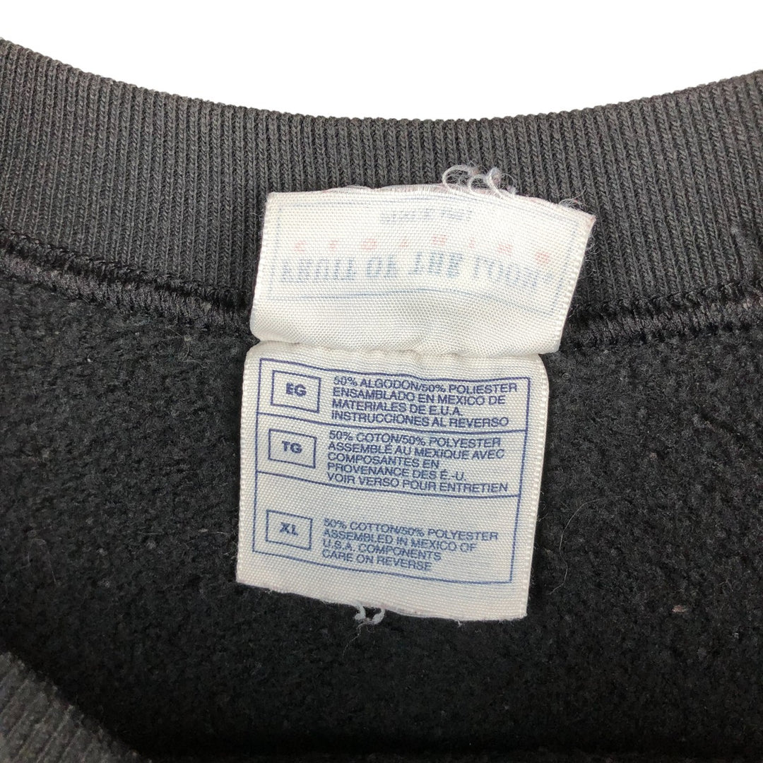 Vintage 90s-00'S Fruit of the Loom plain blank sweatshirt, men's size XL cotton black type Vintage Second Hand