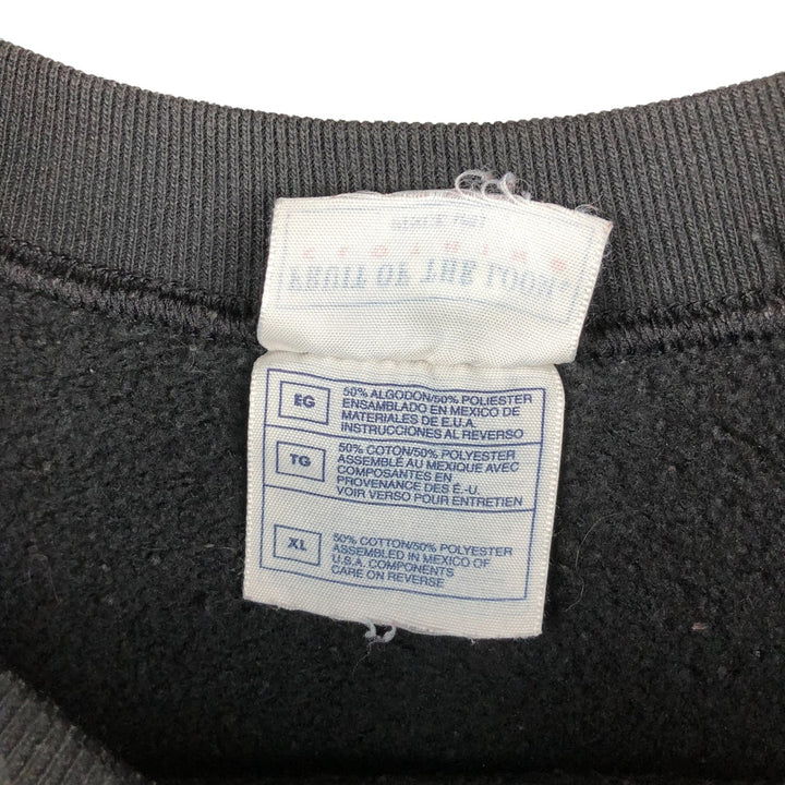 Vintage 90s-00'S Fruit of the Loom plain blank sweatshirt, men's size XL cotton black type Vintage Second Hand