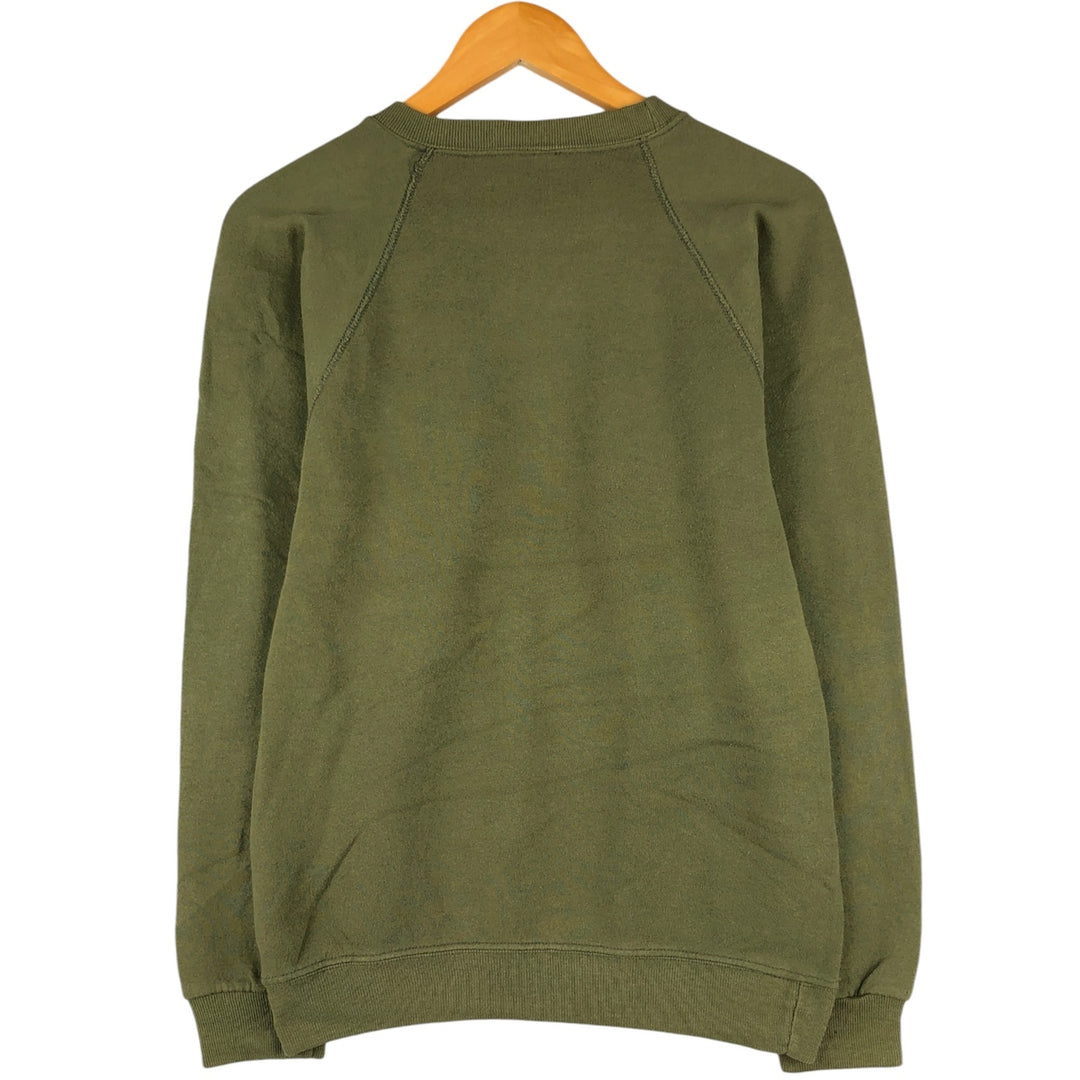 Vintage 90'S SOFFE SWEATS plain blank sweatshirt, made in the USA, size M, men's cotton Khaki type Vintage Second Hand
