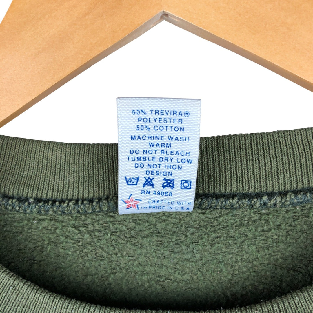 Vintage 90'S SOFFE SWEATS plain blank sweatshirt, made in the USA, size M, men's cotton Khaki type Vintage Second Hand