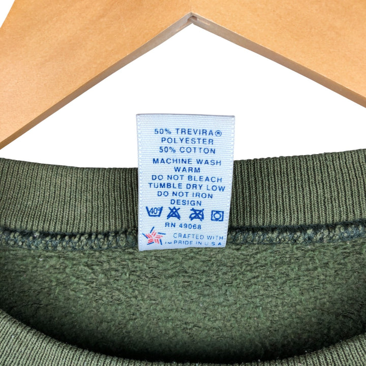 Vintage 90'S SOFFE SWEATS plain blank sweatshirt, made in the USA, size M, men's cotton Khaki type Vintage Second Hand