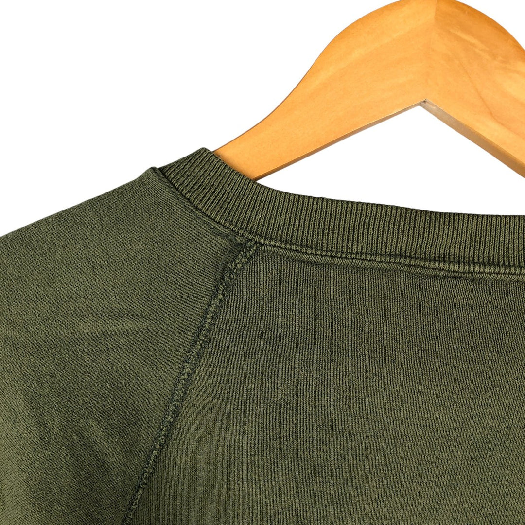 Vintage 90'S SOFFE SWEATS plain blank sweatshirt, made in the USA, size M, men's cotton Khaki type Vintage Second Hand