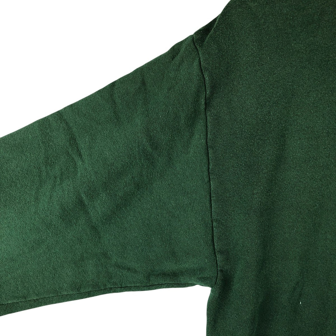 80s-90'S Jerzees Plain Blank Sweatshirt Trainer Made in USA Men's M Vintage cotton Green type dark green Vintage Second Hand