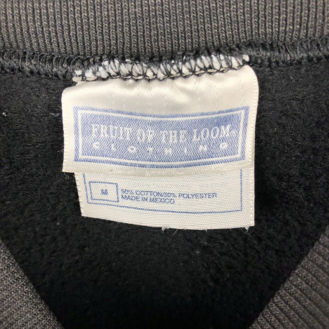 Vintage 90'S Fruit of the Loom plain blank sweatshirt, size M, men's cotton Charcoal Vintage Second Hand