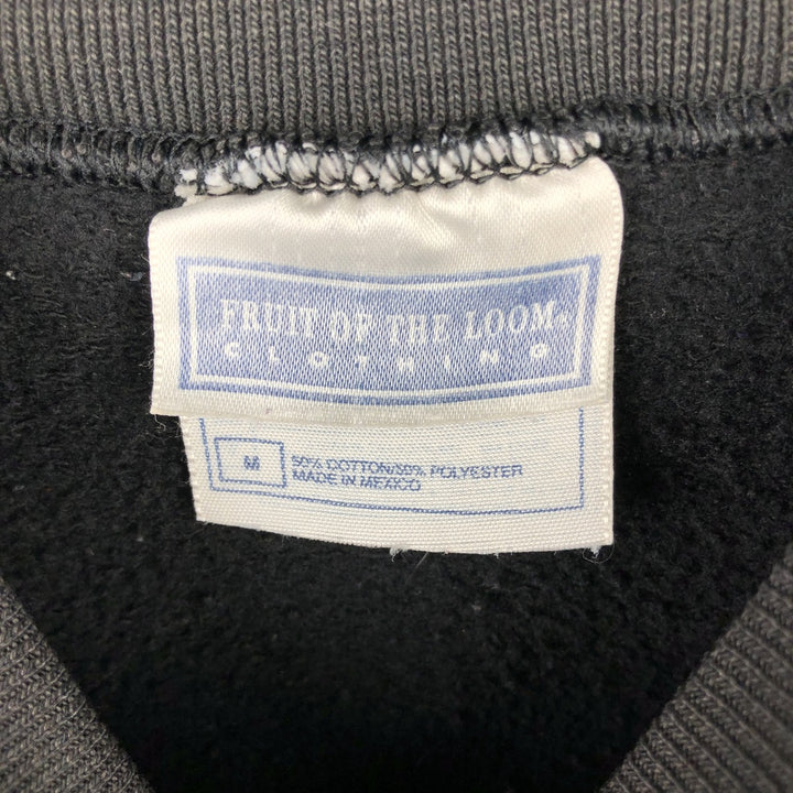 Vintage 90'S Fruit of the Loom plain blank sweatshirt, size M, men's cotton Charcoal Vintage Second Hand
