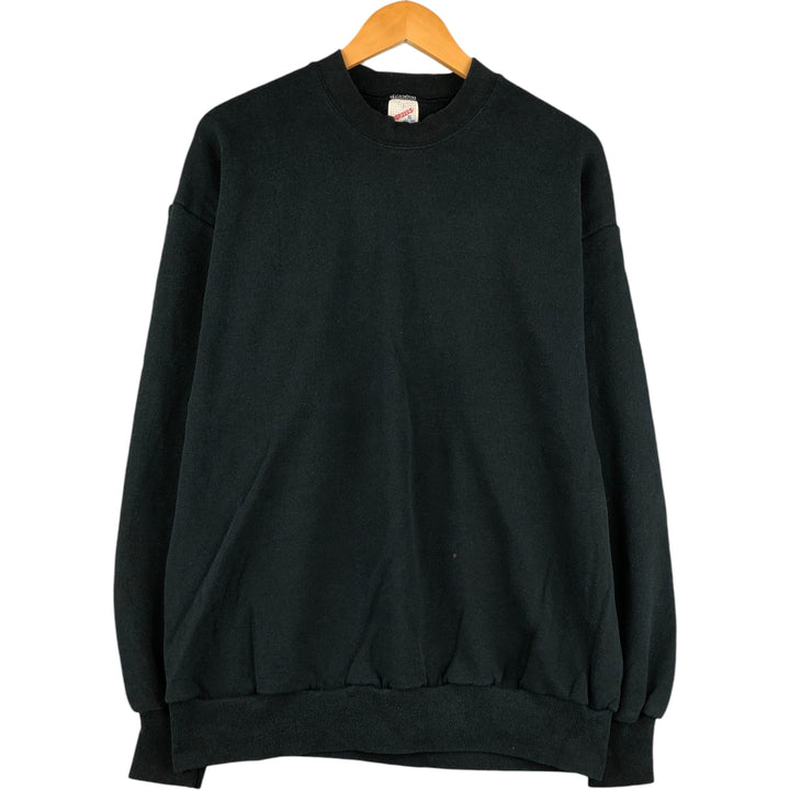 Vintage 80s-90'S Jerzees plain blank sweatshirt, men's size XL cotton Green type dark green Vintage Second Hand