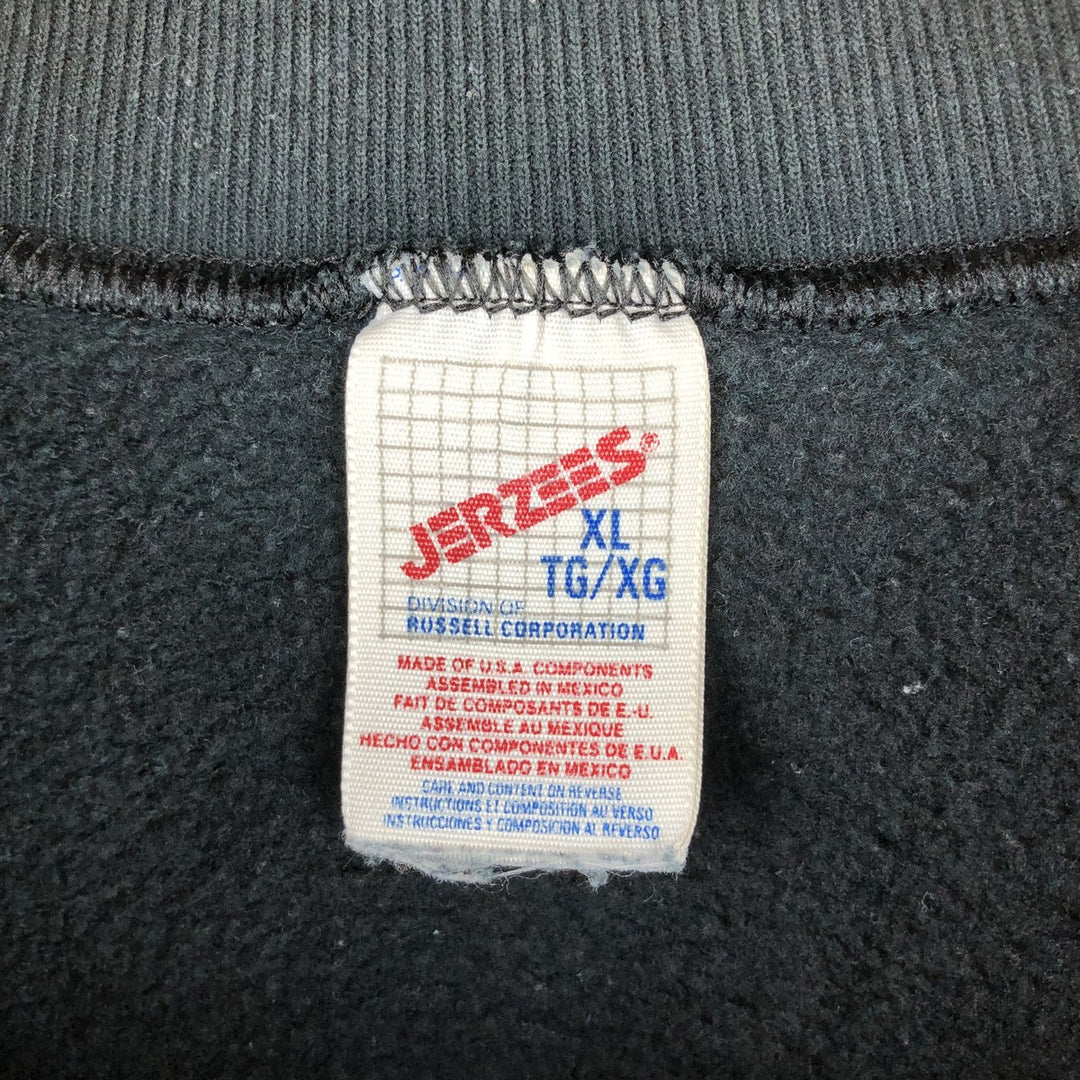 Vintage 80s-90'S Jerzees plain blank sweatshirt, men's size XL cotton Green type dark green Vintage Second Hand