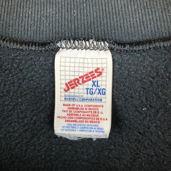 Vintage 80s-90'S Jerzees plain blank sweatshirt, men's size XL cotton Green type dark green Vintage Second Hand