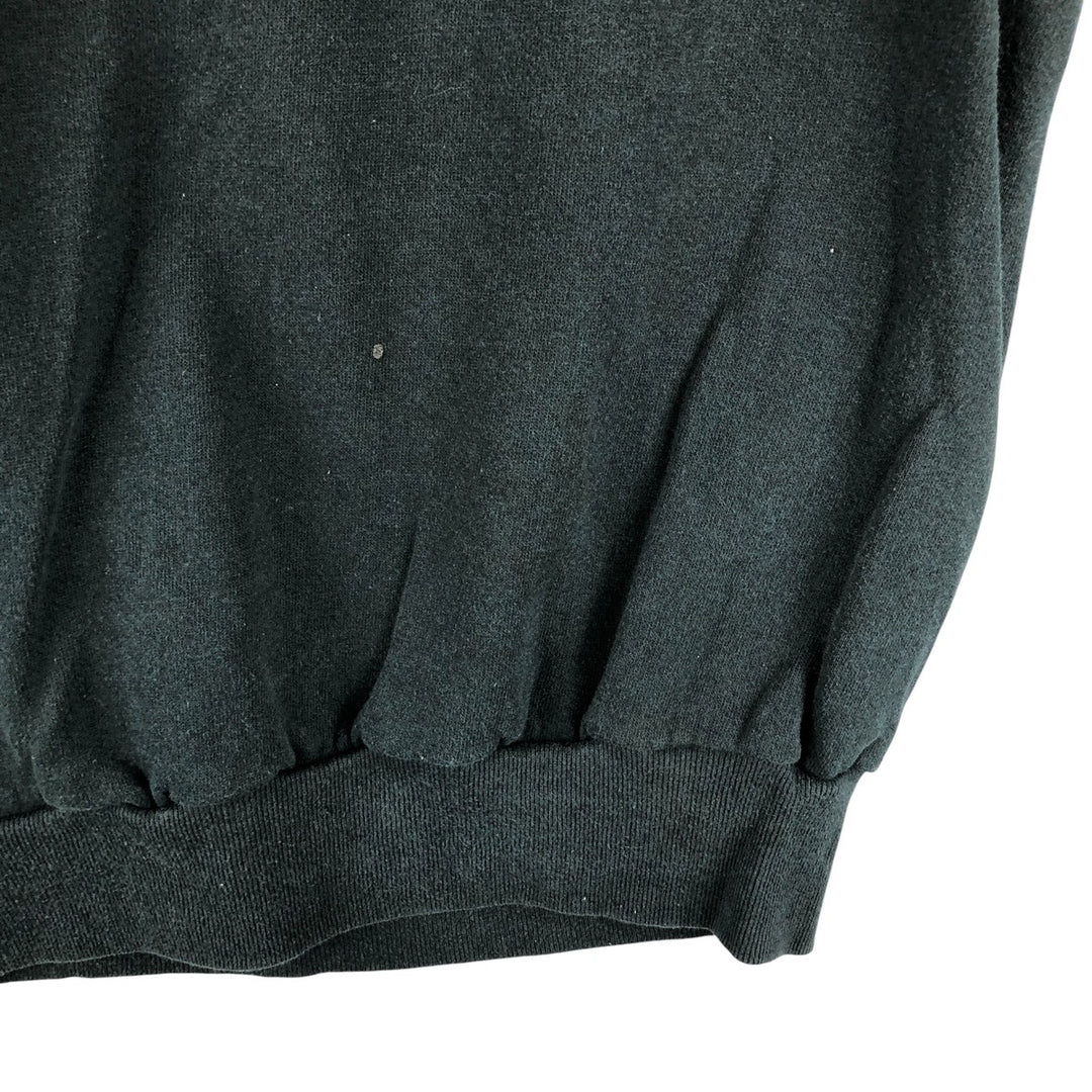 Vintage 80s-90'S Jerzees plain blank sweatshirt, men's size XL cotton Green type dark green Vintage Second Hand