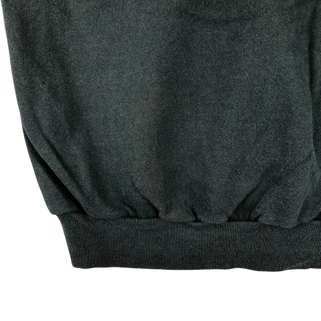 Vintage 80s-90'S Jerzees plain blank sweatshirt, men's size XL cotton Green type dark green Vintage Second Hand