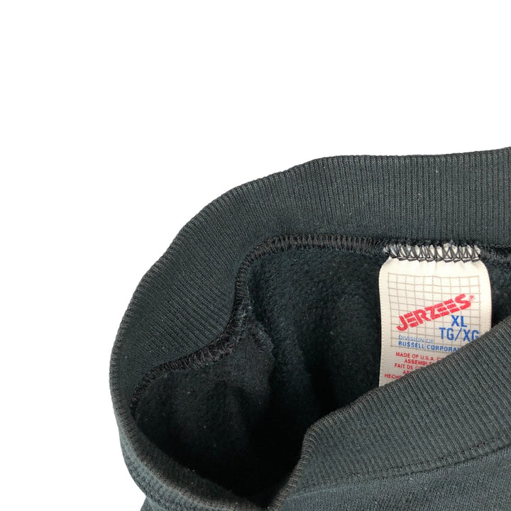 Vintage 80s-90'S Jerzees plain blank sweatshirt, men's size XL cotton Green type dark green Vintage Second Hand