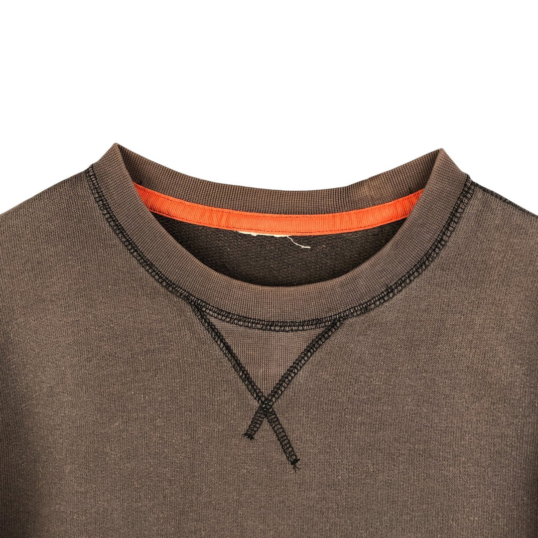 Plain blank sweatshirt, men's size M unclear beige type brown Vintage Second Hand