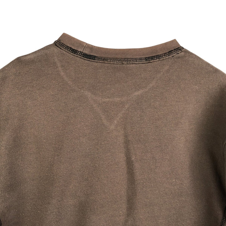 Plain blank sweatshirt, men's size M unclear beige type brown Vintage Second Hand