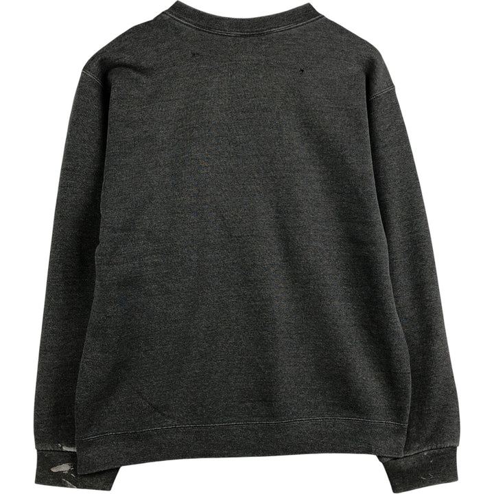 PLUMA plain blank sweatshirt, men's size M, vintage cotton Charcoal Vintage Second Hand