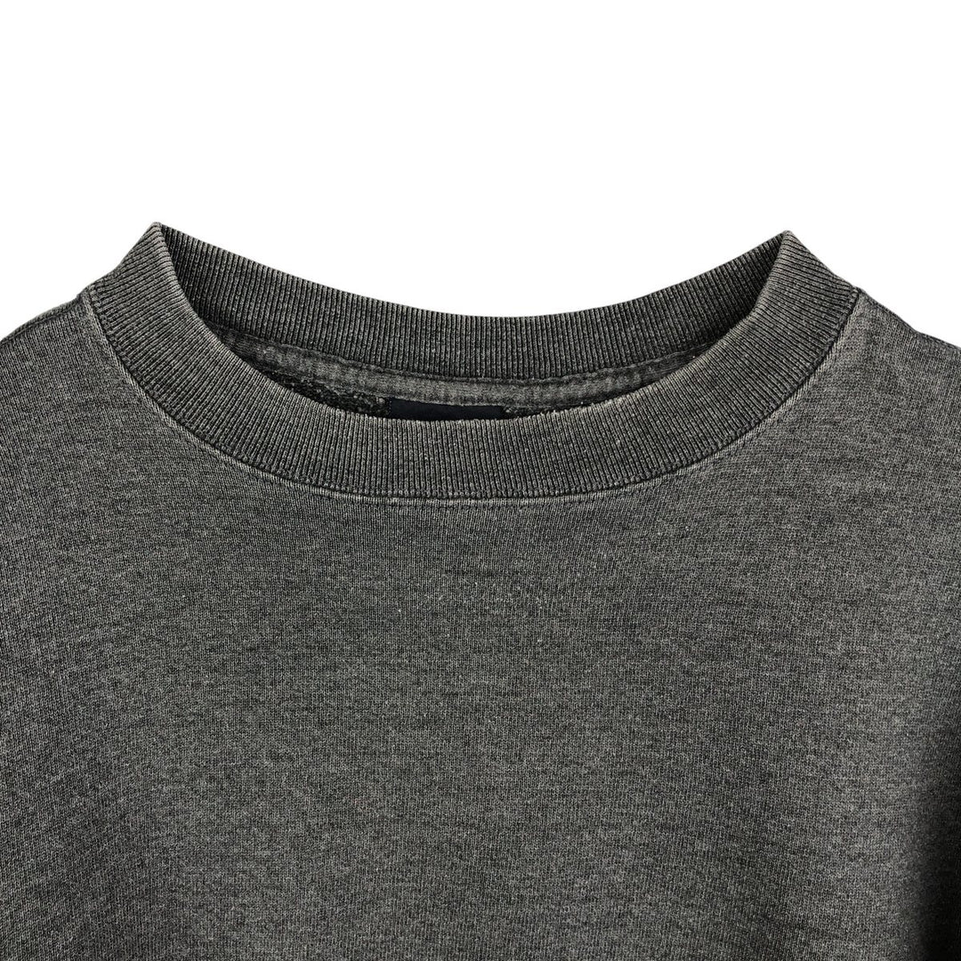 PLUMA plain blank sweatshirt, men's size M, vintage cotton Charcoal Vintage Second Hand
