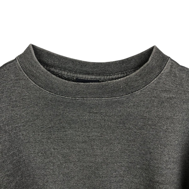 PLUMA plain blank sweatshirt, men's size M, vintage cotton Charcoal Vintage Second Hand