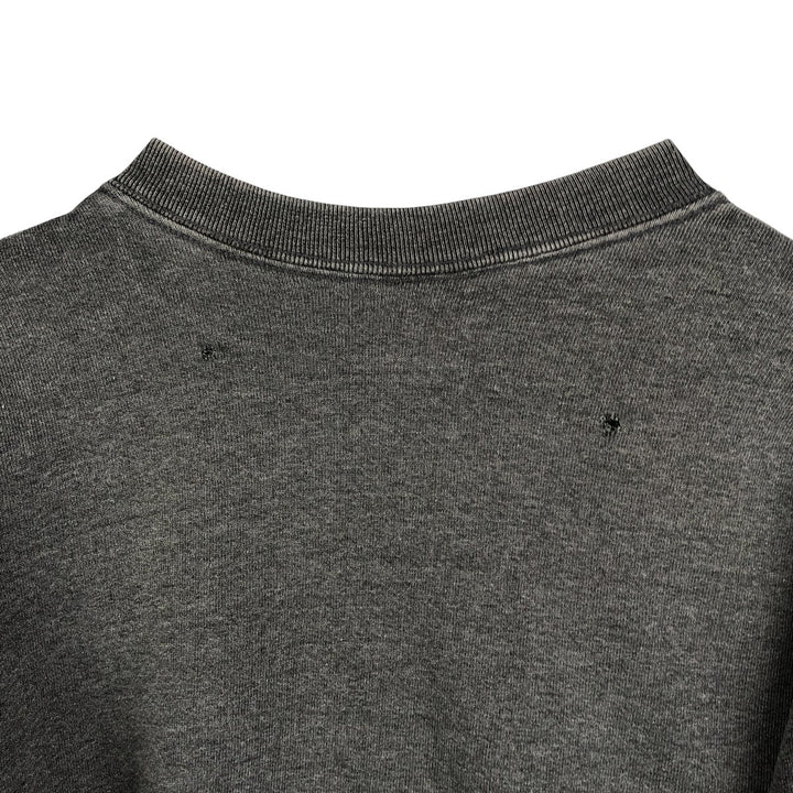 PLUMA plain blank sweatshirt, men's size M, vintage cotton Charcoal Vintage Second Hand