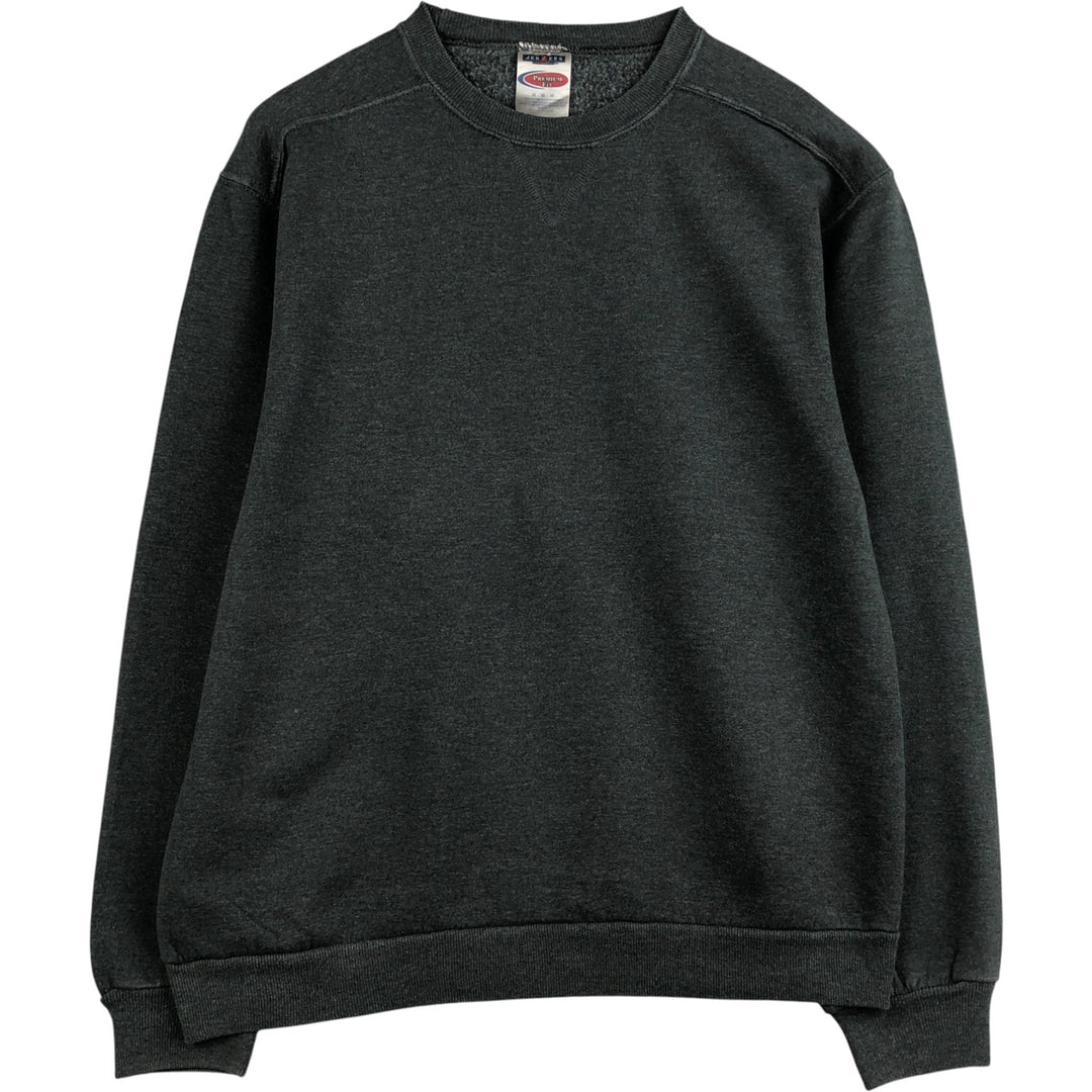 Jerzees plain blank sweatshirt, men's size M cotton Charcoal Vintage Second Hand