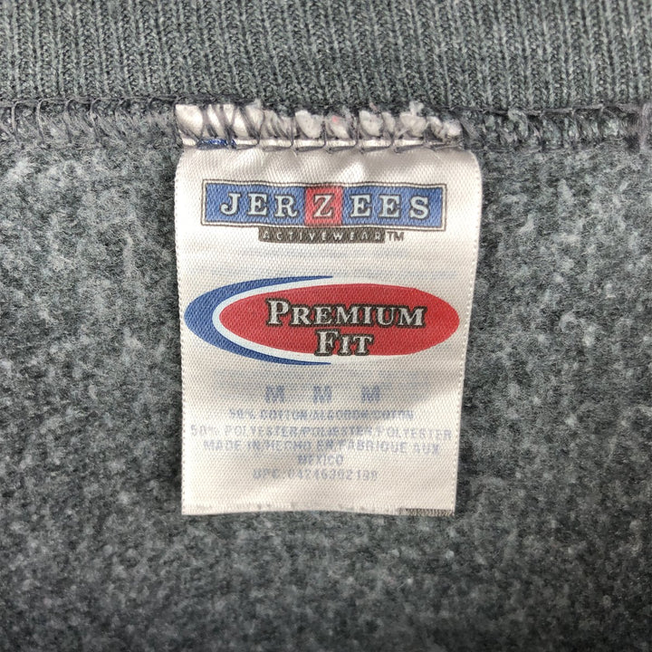 Jerzees plain blank sweatshirt, men's size M cotton Charcoal Vintage Second Hand
