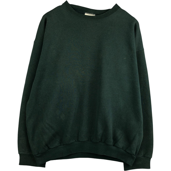 Vintage Fruit of the Loom plain blank sweatshirt, made in the USA, men's size XL. cotton dark green Vintage Second Hand